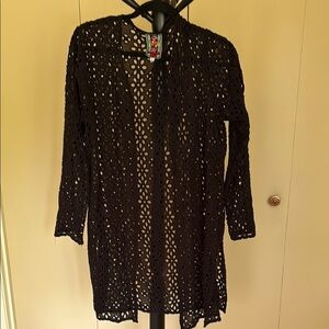 Johnny Was Black Lace Cardigan